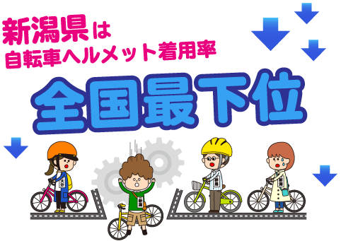 新潟県は自転車ヘルメット着用率全国最下位